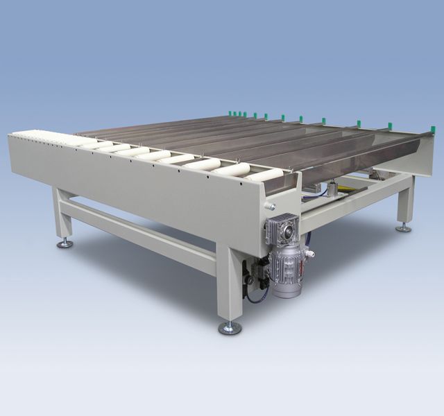 Transfer with comb blades impregnated profiles