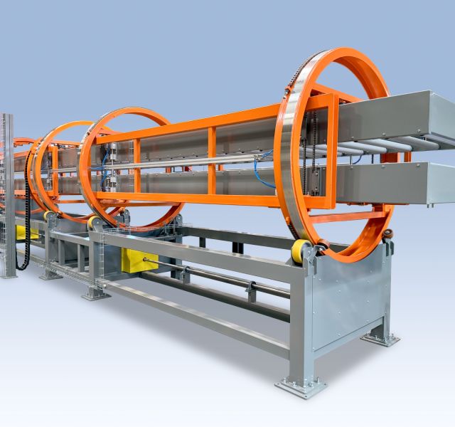 Ribaltatore a botte per pannelli singoli di grandi dimensioni